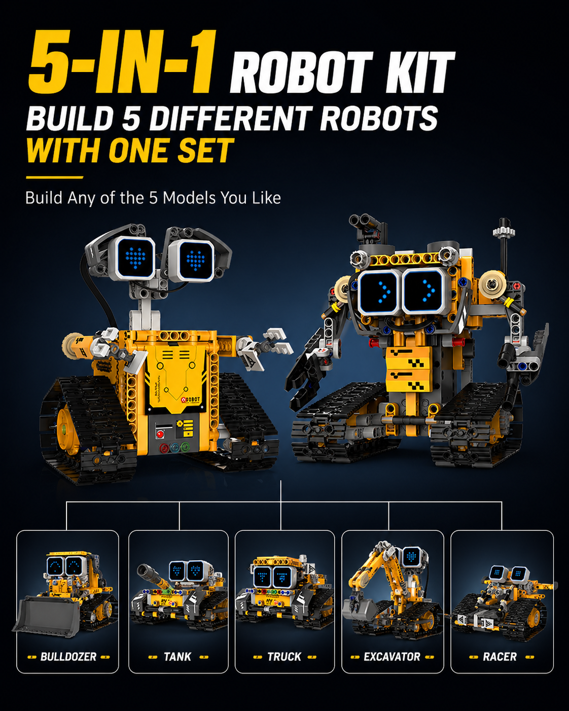 🤖 5-in-1 Smart Coding Robot Kit